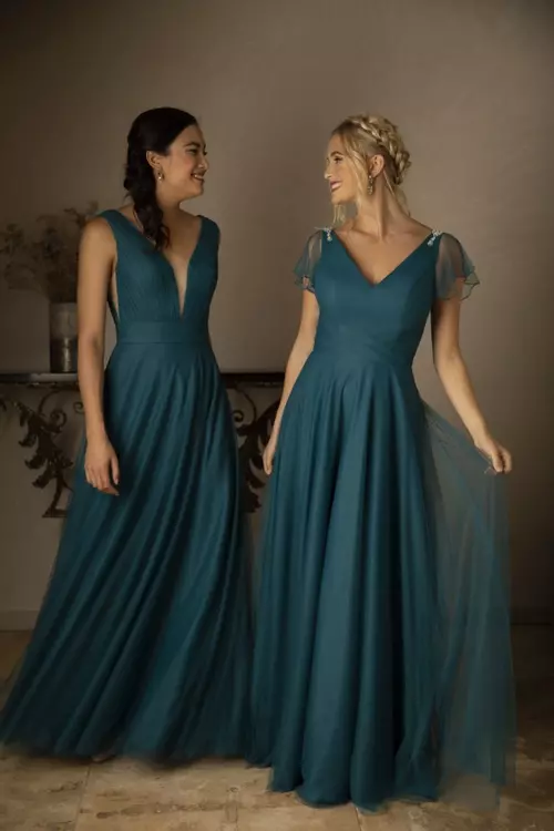 Petrol blue bridesmaid hot sale dresses uk